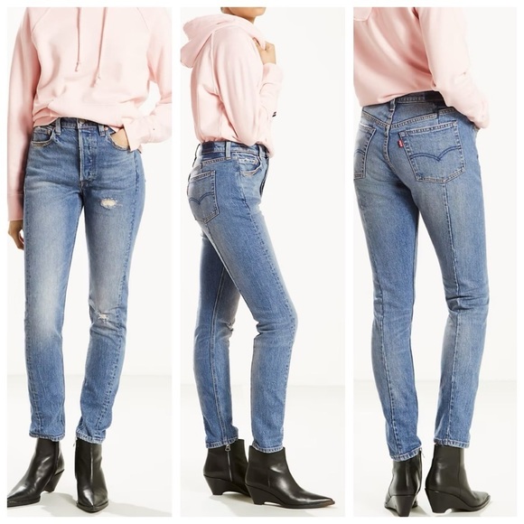 Levi’s 501 Altered Skinny Medium Wash Button Fly Jeans - Picture 9 of 9